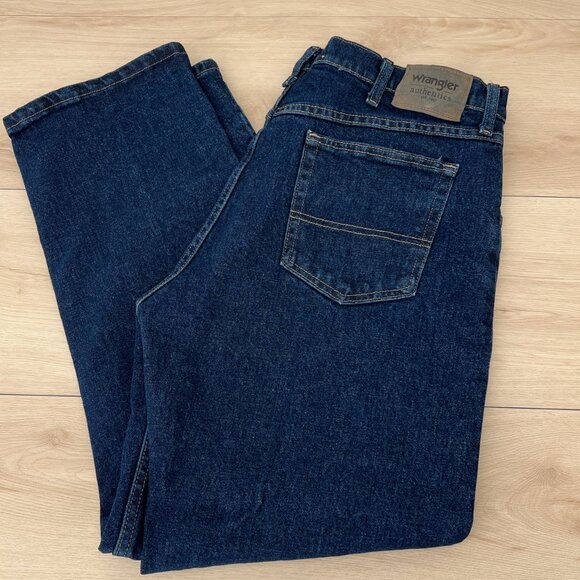 Wrangler Authentics Men's Classic 5-Pocket Regular Fit Dark Wash Jeans 36x29 - Picture 14 of 14